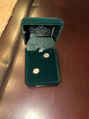 Celtic Sterling Silver Spiral Stud Earrings